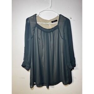 CRESSON Prestige Women's Chiffon Blouse Top Elegant Career Formal Large